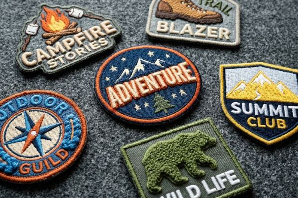 3D puff embroidered patch showing dimensional foam backing