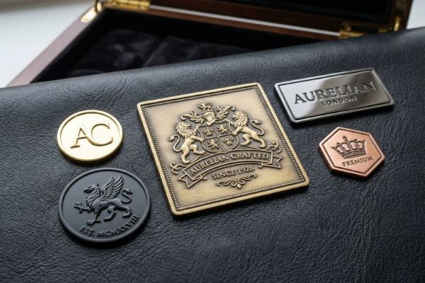 Metal patches luxury branding