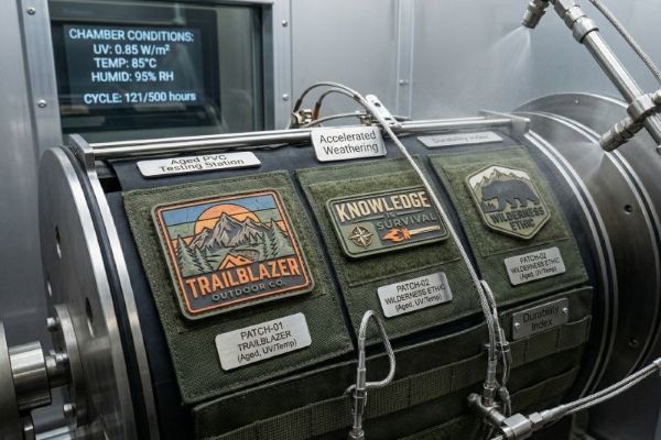 PVC patches durability testing in environmental chamber